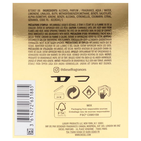 Spirit Of The Brave by Diesel for Men - 2.5 oz EDT Spray - Picture 6 of 6